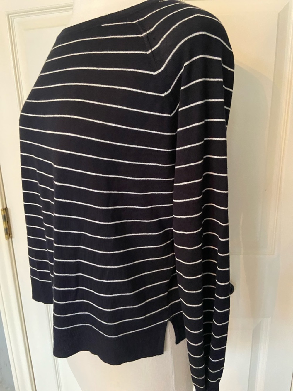 Zara Lightweight Striped Crew Neck Sweater - Picture 2 of 7